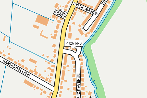 PR26 6RS map - OS OpenMap – Local (Ordnance Survey)