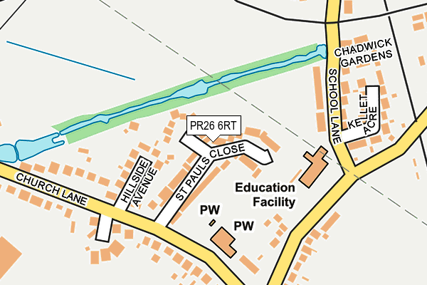 PR26 6RT map - OS OpenMap – Local (Ordnance Survey)