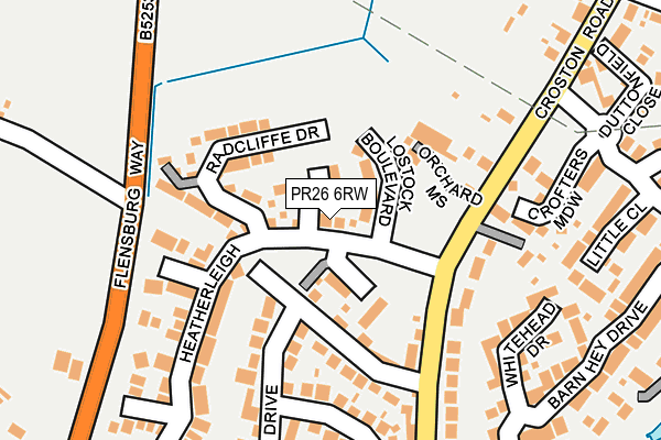PR26 6RW map - OS OpenMap – Local (Ordnance Survey)