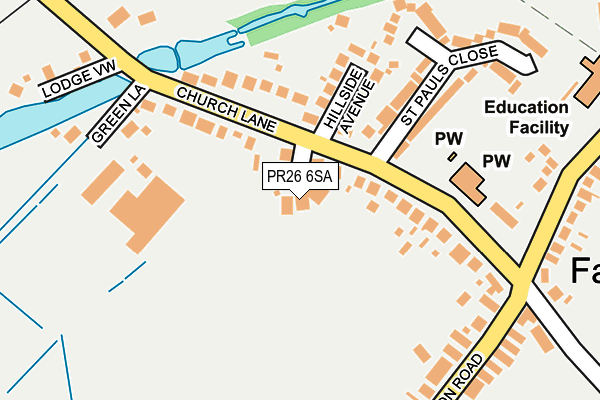 PR26 6SA map - OS OpenMap – Local (Ordnance Survey)