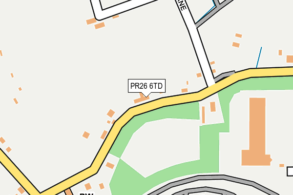 PR26 6TD map - OS OpenMap – Local (Ordnance Survey)