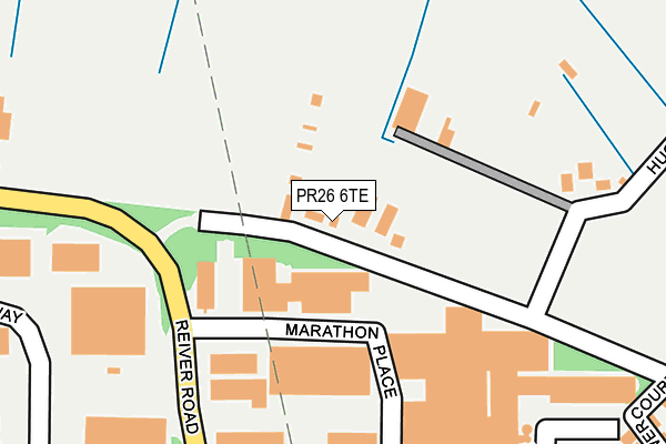 PR26 6TE map - OS OpenMap – Local (Ordnance Survey)