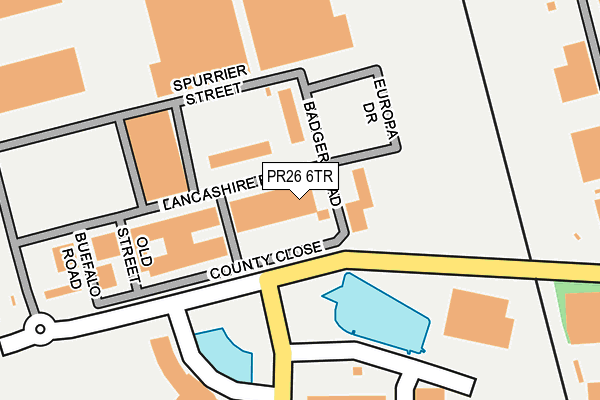 PR26 6TR map - OS OpenMap – Local (Ordnance Survey)