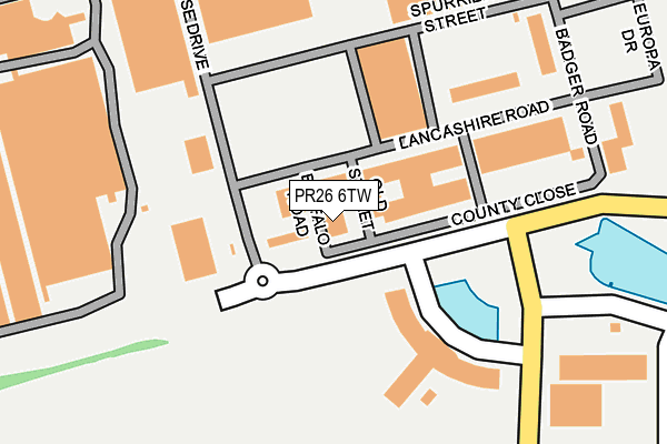 PR26 6TW map - OS OpenMap – Local (Ordnance Survey)