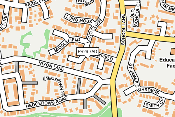 PR26 7AD map - OS OpenMap – Local (Ordnance Survey)