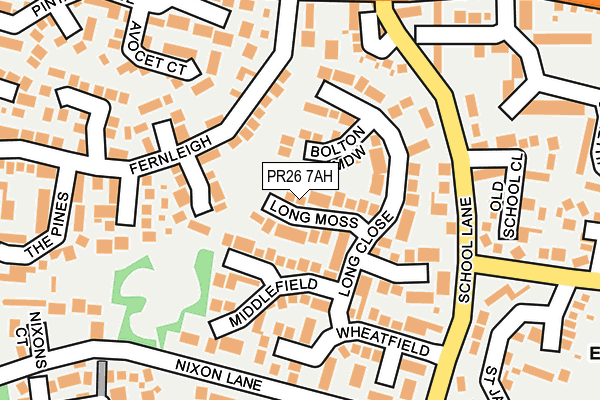 PR26 7AH map - OS OpenMap – Local (Ordnance Survey)