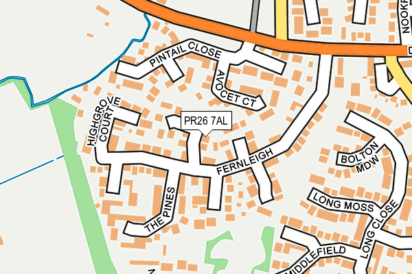 PR26 7AL map - OS OpenMap – Local (Ordnance Survey)