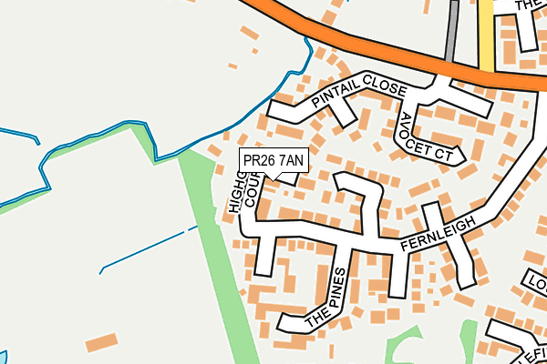 PR26 7AN map - OS OpenMap – Local (Ordnance Survey)