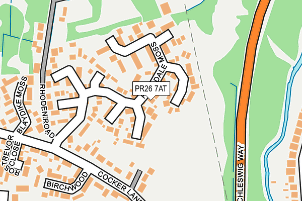 PR26 7AT map - OS OpenMap – Local (Ordnance Survey)