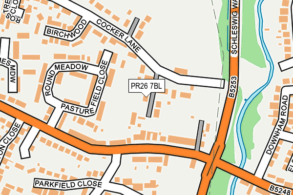 PR26 7BL map - OS OpenMap – Local (Ordnance Survey)