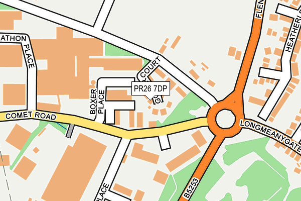 PR26 7DP map - OS OpenMap – Local (Ordnance Survey)