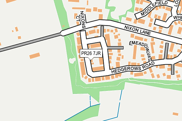 PR26 7JR map - OS OpenMap – Local (Ordnance Survey)