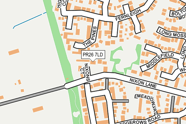 PR26 7LD map - OS OpenMap – Local (Ordnance Survey)