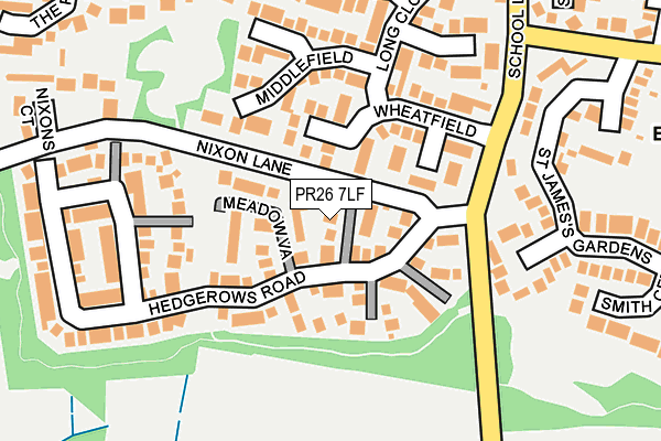 PR26 7LF map - OS OpenMap – Local (Ordnance Survey)