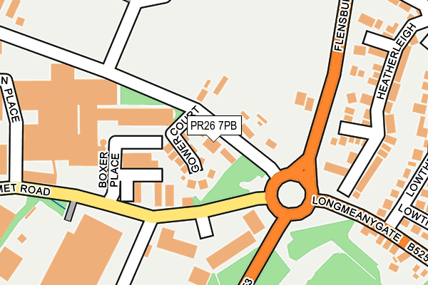 PR26 7PB map - OS OpenMap – Local (Ordnance Survey)