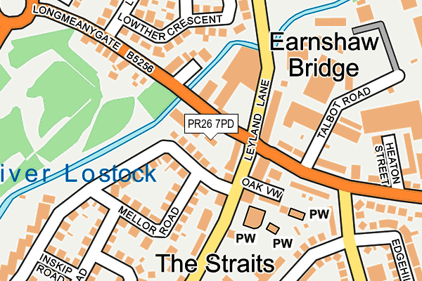 PR26 7PD map - OS OpenMap – Local (Ordnance Survey)