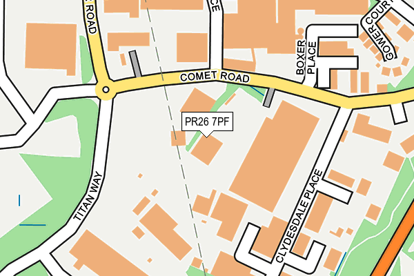 PR26 7PF map - OS OpenMap – Local (Ordnance Survey)
