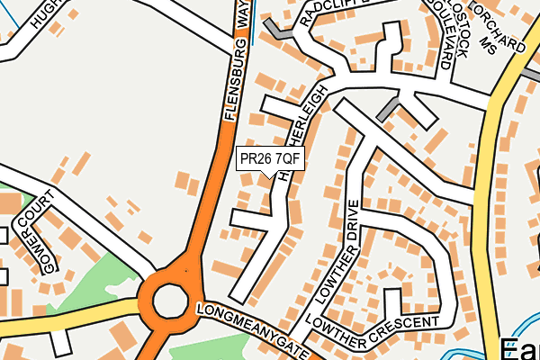PR26 7QF map - OS OpenMap – Local (Ordnance Survey)