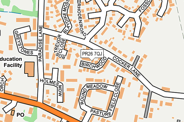 PR26 7QJ map - OS OpenMap – Local (Ordnance Survey)