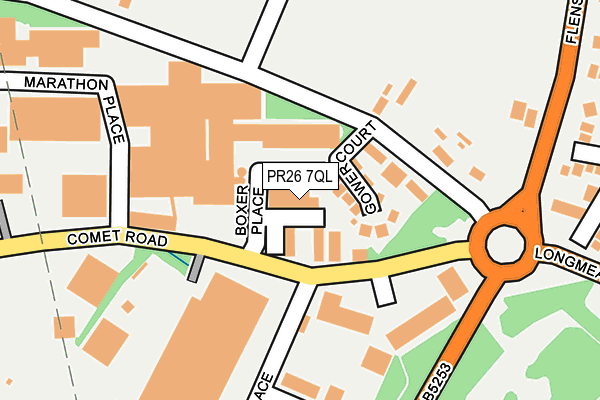 PR26 7QL map - OS OpenMap – Local (Ordnance Survey)
