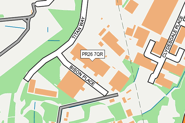 PR26 7QR map - OS OpenMap – Local (Ordnance Survey)