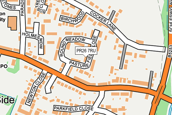 PR26 7RU map - OS OpenMap – Local (Ordnance Survey)