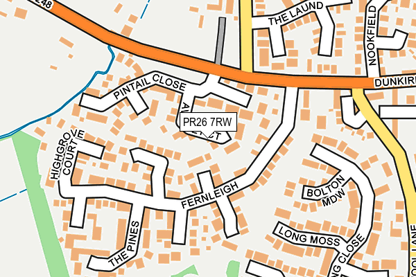 PR26 7RW map - OS OpenMap – Local (Ordnance Survey)