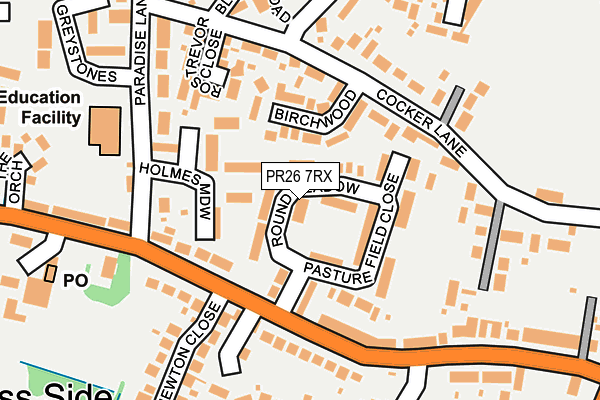 PR26 7RX map - OS OpenMap – Local (Ordnance Survey)