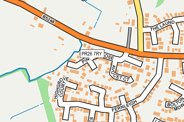 PR26 7RY map - OS OpenMap – Local (Ordnance Survey)