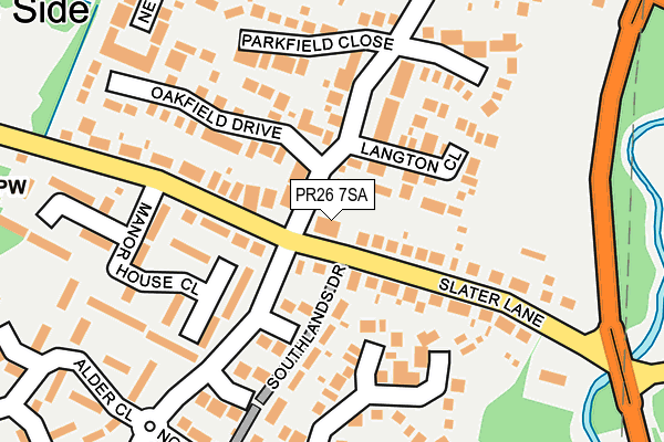 PR26 7SA map - OS OpenMap – Local (Ordnance Survey)