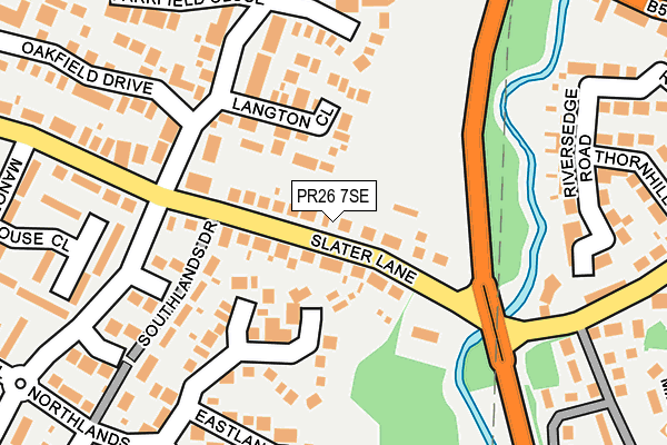 PR26 7SE map - OS OpenMap – Local (Ordnance Survey)