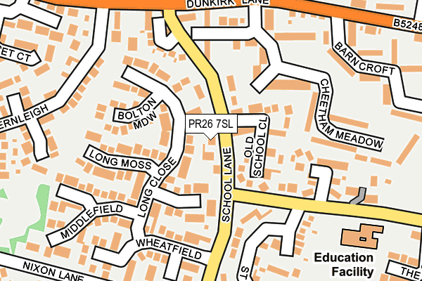 PR26 7SL map - OS OpenMap – Local (Ordnance Survey)