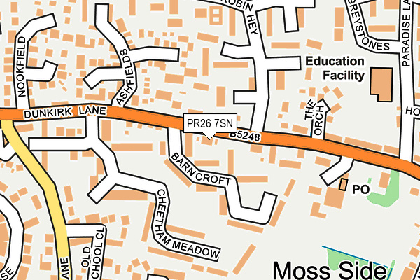 PR26 7SN map - OS OpenMap – Local (Ordnance Survey)