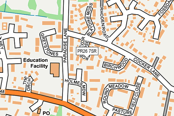 PR26 7SR map - OS OpenMap – Local (Ordnance Survey)