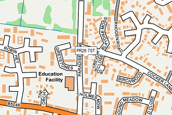 PR26 7ST map - OS OpenMap – Local (Ordnance Survey)