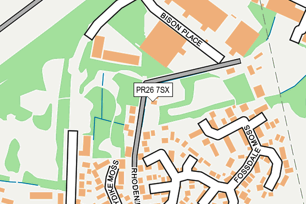 PR26 7SX map - OS OpenMap – Local (Ordnance Survey)