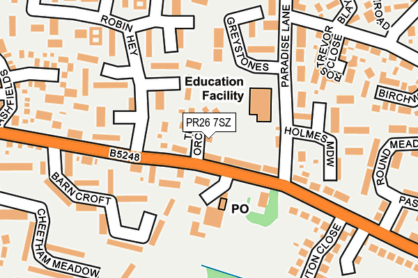 PR26 7SZ map - OS OpenMap – Local (Ordnance Survey)