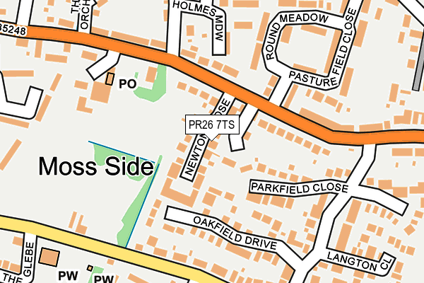 PR26 7TS map - OS OpenMap – Local (Ordnance Survey)