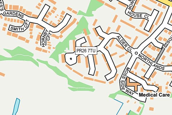 PR26 7TU map - OS OpenMap – Local (Ordnance Survey)