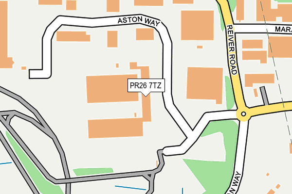 PR26 7TZ map - OS OpenMap – Local (Ordnance Survey)