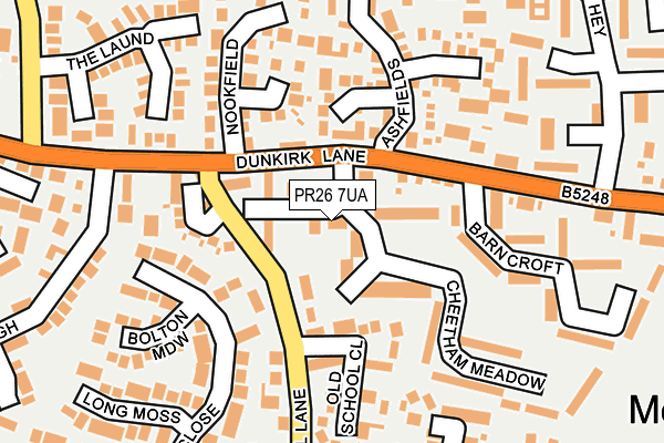 PR26 7UA map - OS OpenMap – Local (Ordnance Survey)
