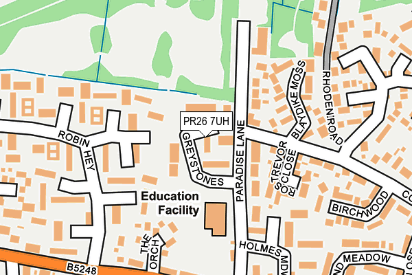 PR26 7UH map - OS OpenMap – Local (Ordnance Survey)