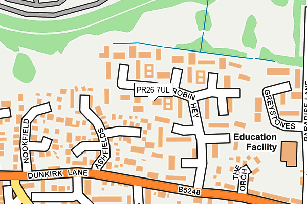 PR26 7UL map - OS OpenMap – Local (Ordnance Survey)