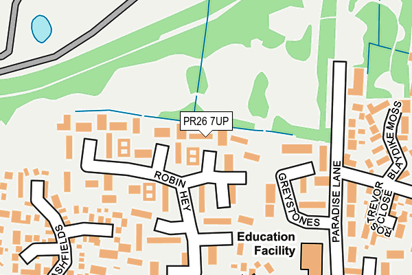 PR26 7UP map - OS OpenMap – Local (Ordnance Survey)