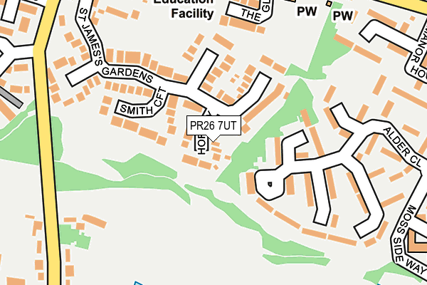 PR26 7UT map - OS OpenMap – Local (Ordnance Survey)