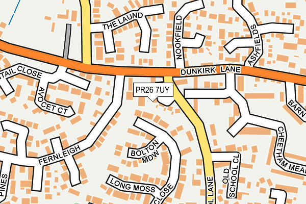 PR26 7UY map - OS OpenMap – Local (Ordnance Survey)
