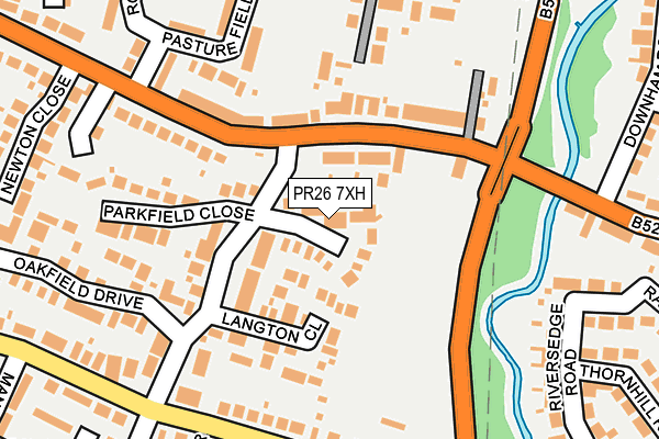 PR26 7XH map - OS OpenMap – Local (Ordnance Survey)