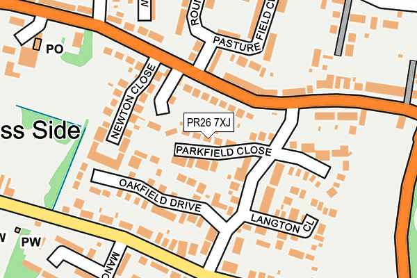 PR26 7XJ map - OS OpenMap – Local (Ordnance Survey)
