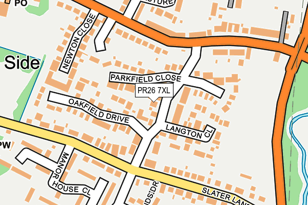 PR26 7XL map - OS OpenMap – Local (Ordnance Survey)