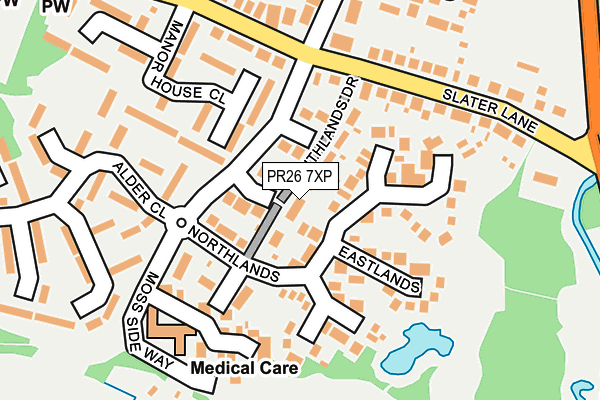 PR26 7XP map - OS OpenMap – Local (Ordnance Survey)